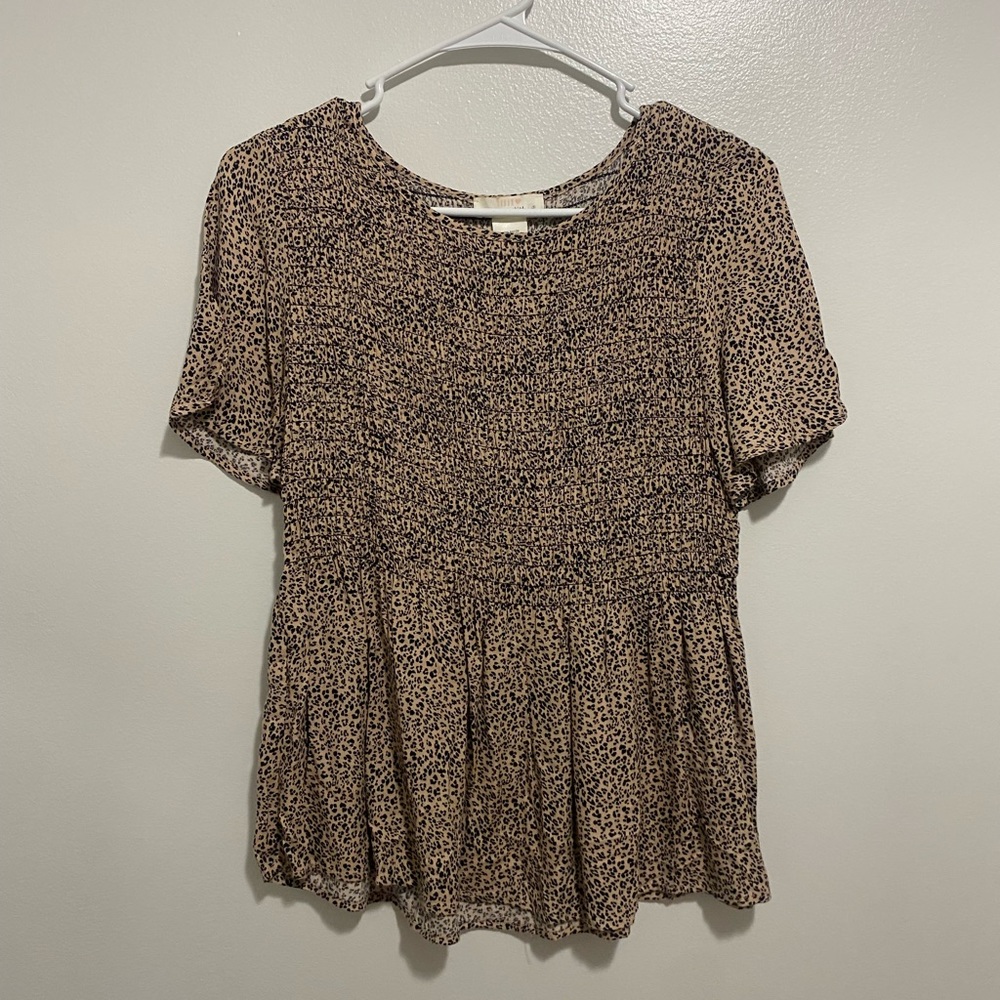 Urban romantic cheetah print blouse